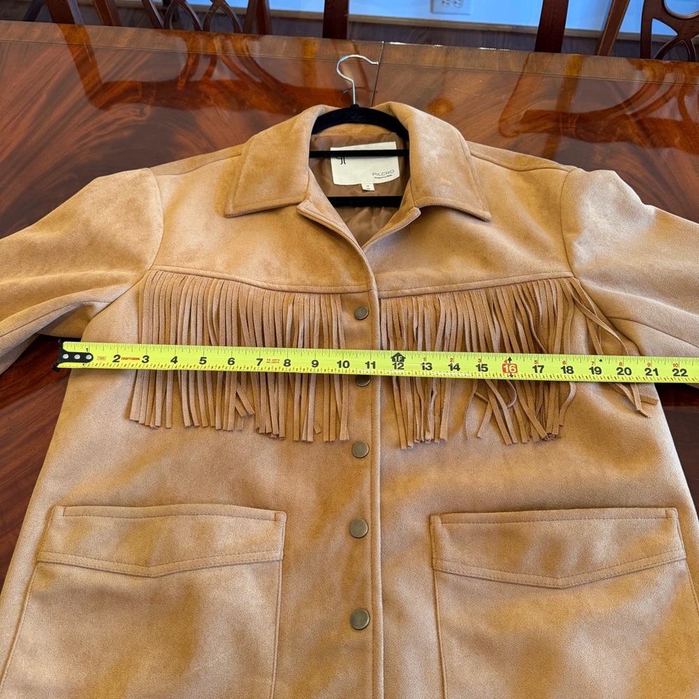 NEW Anthropologie Pilcro Western Fringe Jacket Honey XS - Picture 11 of 11